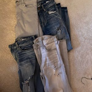 BUNDLE - 4 american eagle jeans